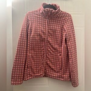 Uniqlo Checkered Polar Fleece Zip-up Sweater